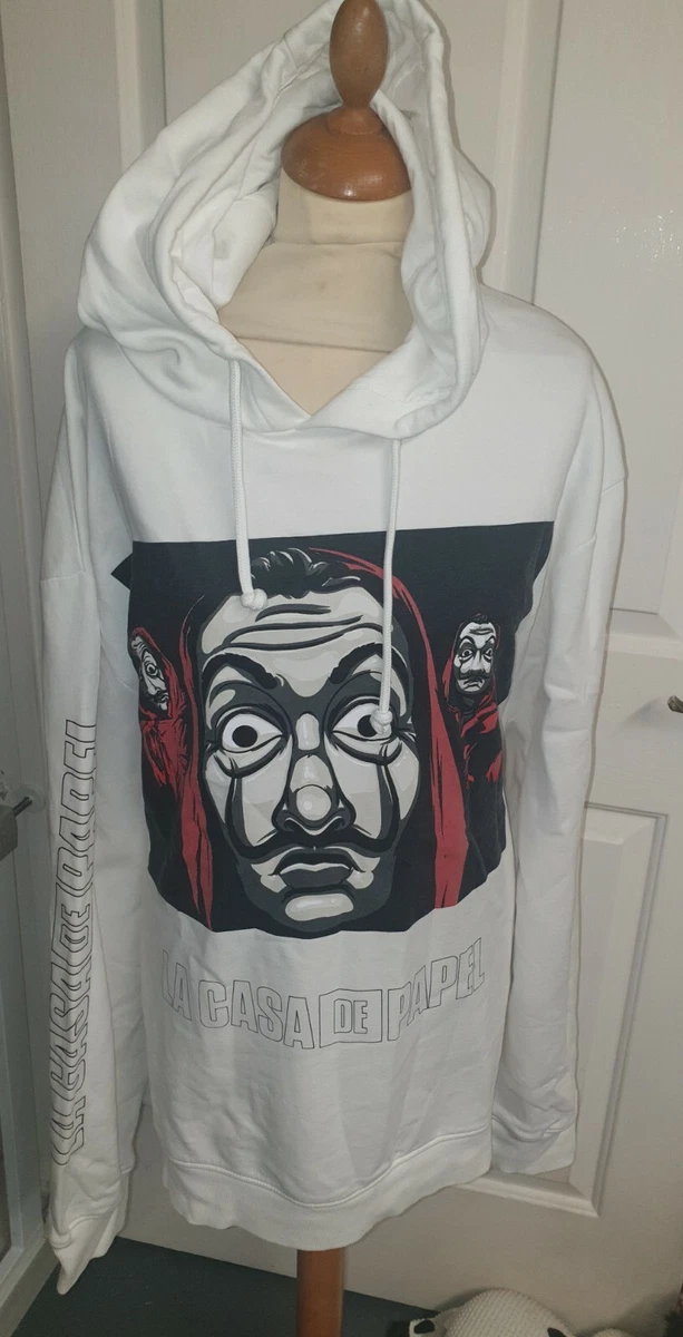 La Casa De Papel Money Heist Mask Hoodie Mens Size 4XL