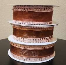 3 Spring Rolls Kirkland Signature Wire-Edged Ribbon, Approx 125 yards total