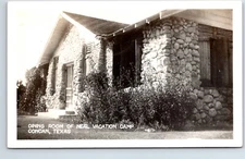 RPPC Real Photo Postcard Texas Concan Dining Room of Neal Vacation Camp