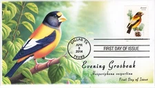AO-4887-2, 2014, Songbirds, First Day Cover, Add-on Cachet, Standard Postmark, E