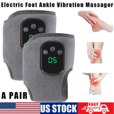 Cordless Foot Ankle Massager with Heat and Vibration Portable Heated Ankle Wrap