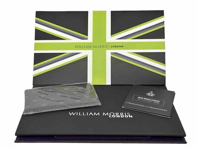 NEW William Morris London Black Semi-Soft Collapsible Eyeglasses Case With Cloth