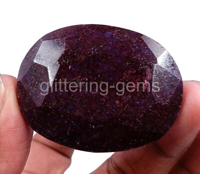 374.5 CT Oval Shape Natural Red Ruby Big Stone IGL Loose Gemstone 5JRD