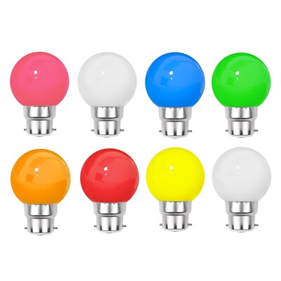 5 Stück 3W B22 E27 G45 LED farbige Leuchtmittel Garten Party Hochzeit Lichterkette Girlande