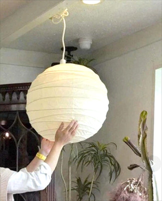 Isamu Noguchi Akari 45D Japanese Washi Paper Handcraft Shade for Pendant Lamp