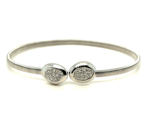 MCD 14K White Gold Bangle Bracelet