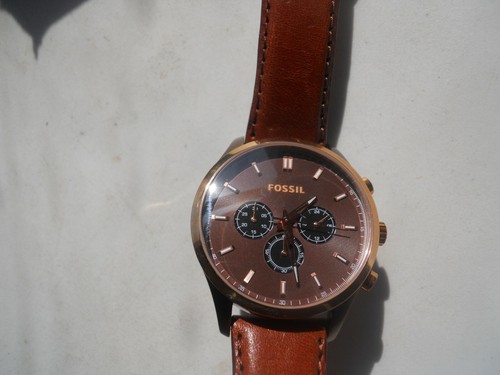 Fossil men's chronograph brown leather 