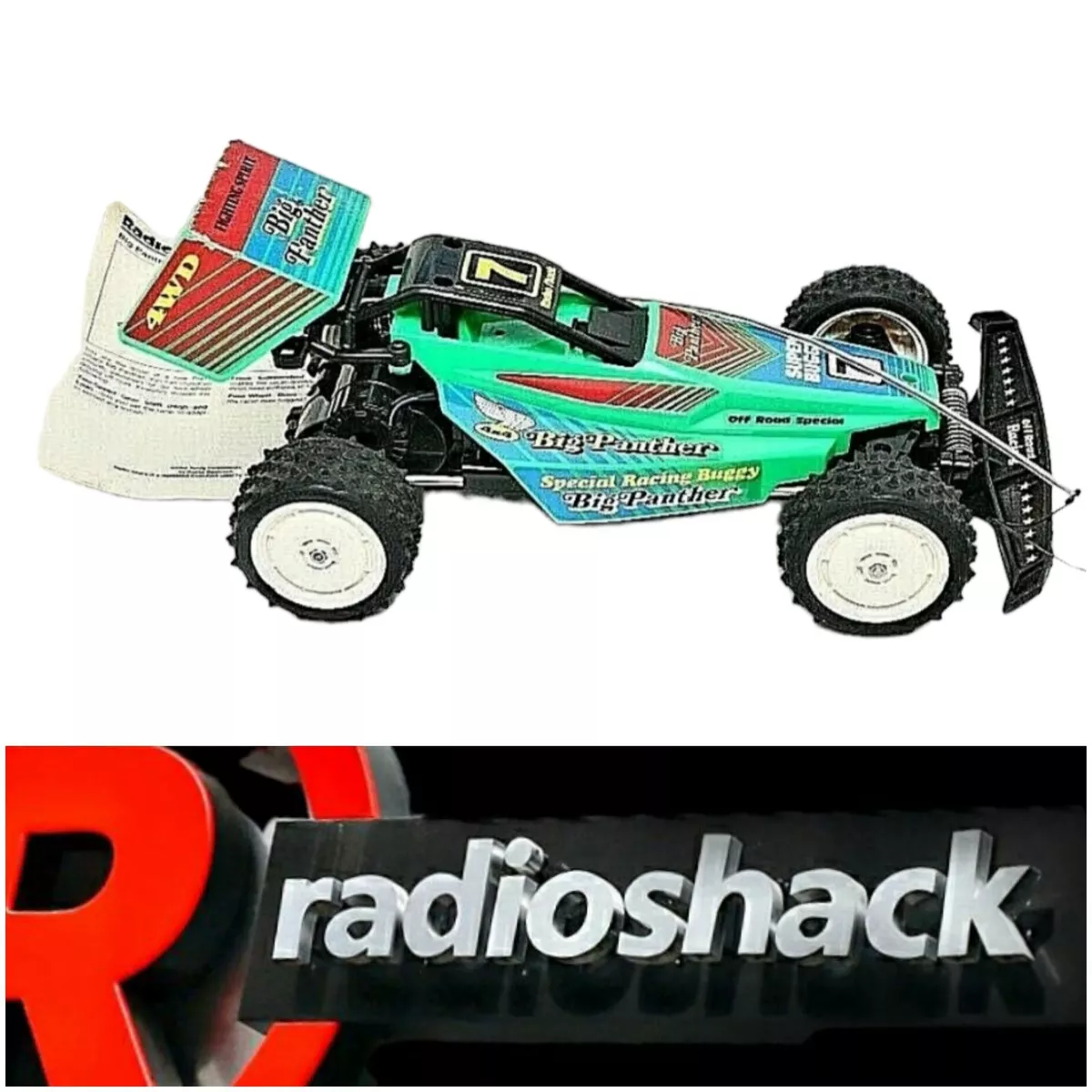 Radio Shack Vintage Big Panther RC Car Original Box Manual Controller 60 4095