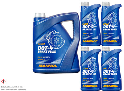 MANNOL DOT-4 9L Bremsflüssigkeit J1703/J1704 ISO 4925 JIS JAPAN K2233 FMVSS 116