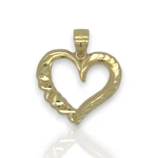Heart Cz Pendant - 10K Yellow Gold