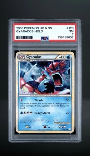 2010 POKEMON HEARTGOLD & SOULSILVER #123 GYARADOS-HOLO PSA 7