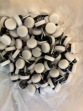 50 Nail-On Furniture Glides Chair Leg Floor Protectors Black/White Plastic 3/4  