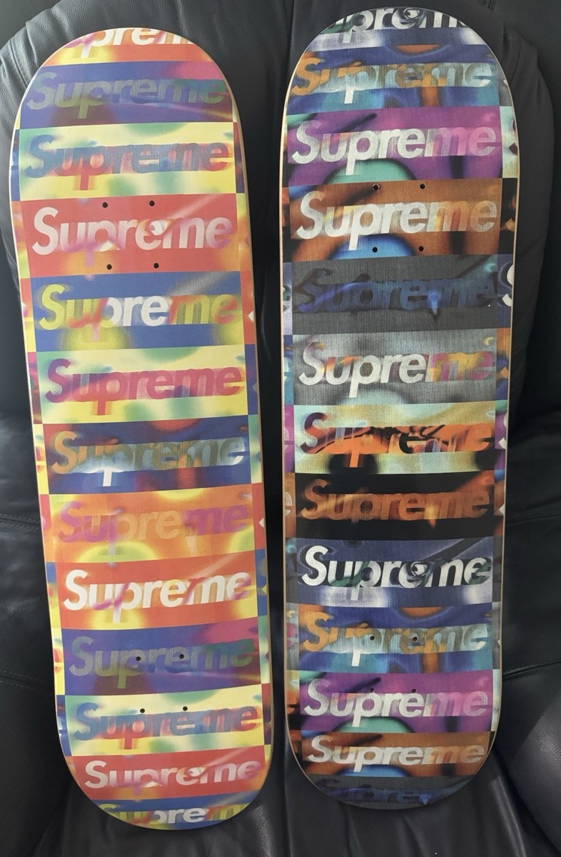 Supreme Distorted Logo Skateboard Deck SS20 Two piece set | eBay
