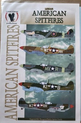 Eagle Strike 1/48th AMERICAN SPITFIRES Decal 48058 for HASEGAWA/TAMIYA
