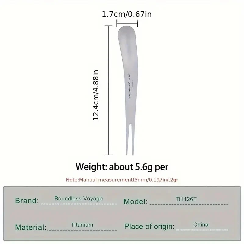 1 x Titanium Mini Forks - Dual-Use Coffee & Ice Cream Spoons, Ultra-Lightweight - Image 4 of 4