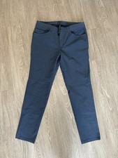 Lululemon ABC Slim Fit Casual Pants Blue 34 Stretch Tapered Leg Flat Front