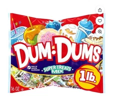 Dum-Dums SUPER TREAT MIX Lollipops 16oz/Up to 16 Flavors w/ Desserts+MORE!