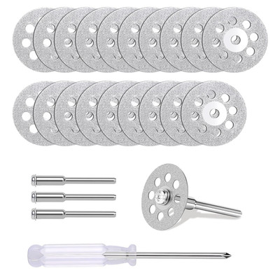 20 PCS Professional 545 Diamond Cutting Discs，Cut off Wheel Kit for Dremel Rotar