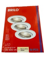 3X Briloner Einbaustrahler Weiß GU10 Led 5W 3X 400Lm 3000K Schwenkbar Spot Ø86Mm