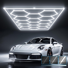Gen 2 Hexagon Garage Light, 62400LM Dimmable LED Shop Gym Lighting