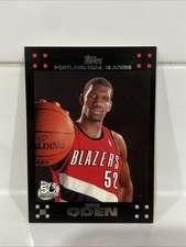 2007-08 Topps 50th Anniversary Greg Oden Portland Trail Blazers Rookie Card #111. rookie card picture