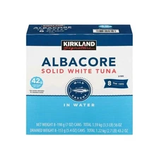 Kirkland Signature Solid White Albacore Tuna in Water 8 Pack of 7 oz Cans