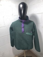 Vtg 90s Patagonia Synchilla Snap-T Fleece Pullover Mens L Green Jacket USA Made