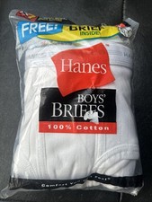 Vintage Hanes Boys Briefs Size 6 2000 7 Pack Sealed