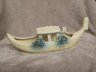 Vintage McCoy USA Yellow 11.5" Gondola Covered Boat Ceramic Planter Pottery