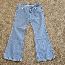 Y2K Tommy Hilfiger Logo Low Rise Flare Jeans Size 13