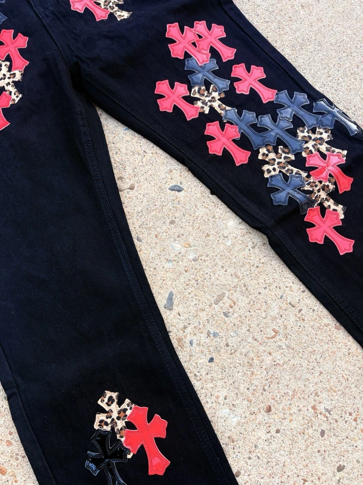 Pantalones de mezclilla negros Chrome Hearts talla 32 para hombre hechos en EE. UU. Foto 4 de 4