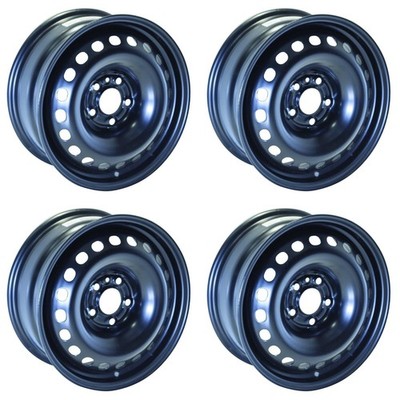 Set of 4 16in Black Steel Wheel Rims for 2015+ Jeep, RTX93D9 16x7 5x110 ET39 5Lu