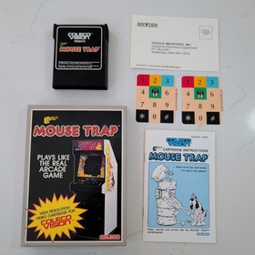 Mouse Trap (Colecovision, 1982) Box, Manual, Overlays, Reg Card, & Cartridge 