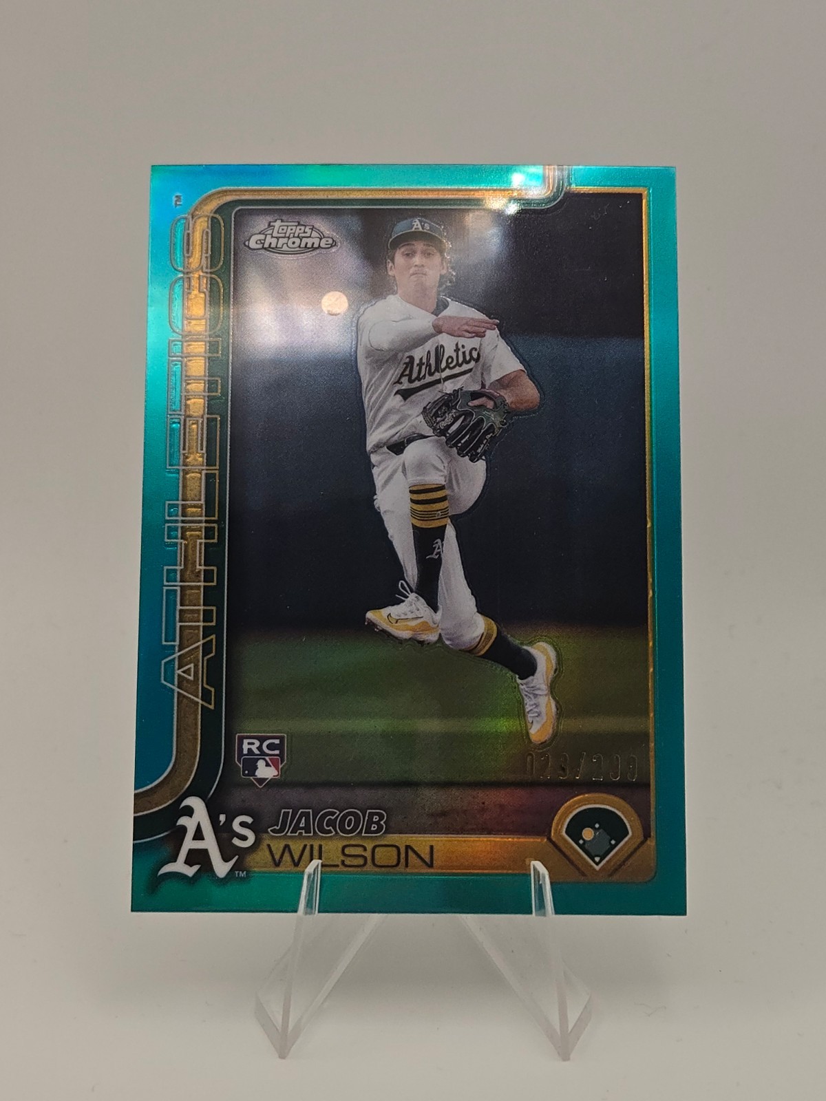 2025 Topps Chrome - Jacob Wilson #96 Teal Refractor /299 (RC)