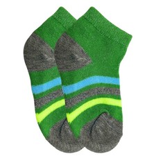 Kids Soft  Stretchy Comfortable Fit Dotted Green Ankle Socks: 1 Pair