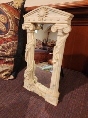 Figi Graphics Vintage Temple Mirror Marble Finish 15  tall Hanging or Table Top