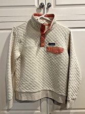 Patagonia Organic Cotton Quilt Snap-T Pullover Women's SMALL Dynowhite 25282