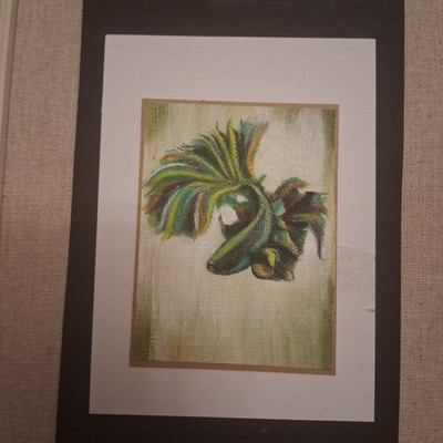 ACEO painting colorful  fish titled ''Pretty Fish'' by Stacy Singleton 