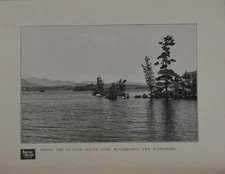 Antique Lake Holderness New Hampshire Art Print 1902 Boston & Maine Rail Road