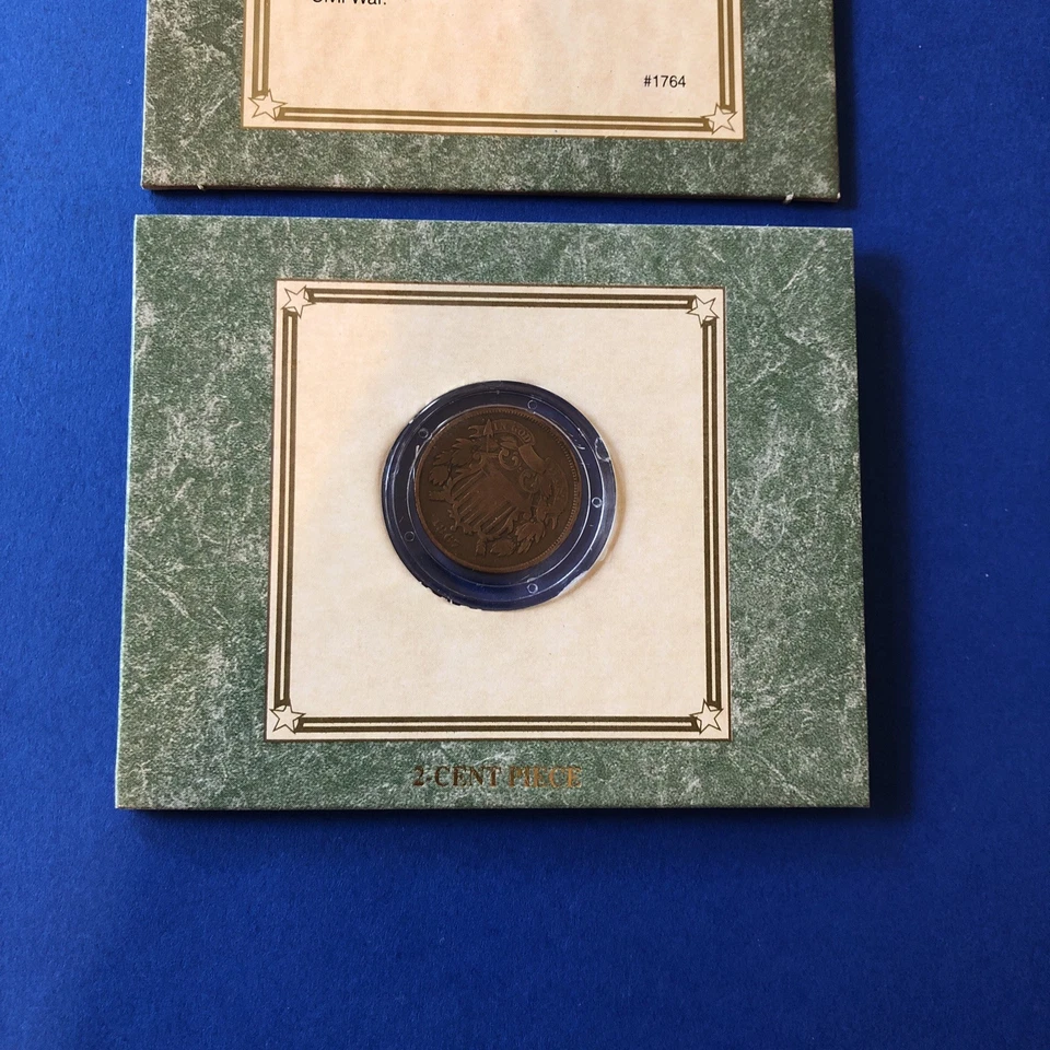 1867 Shield Two Cents VF+++in Closed Display Case ((Beauty)) - Image 3 of 4