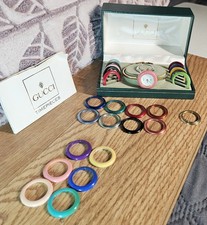 GUCCI 1100 L Change Bezel Watch Gold Vintage Bangle with Box || Make OFFER