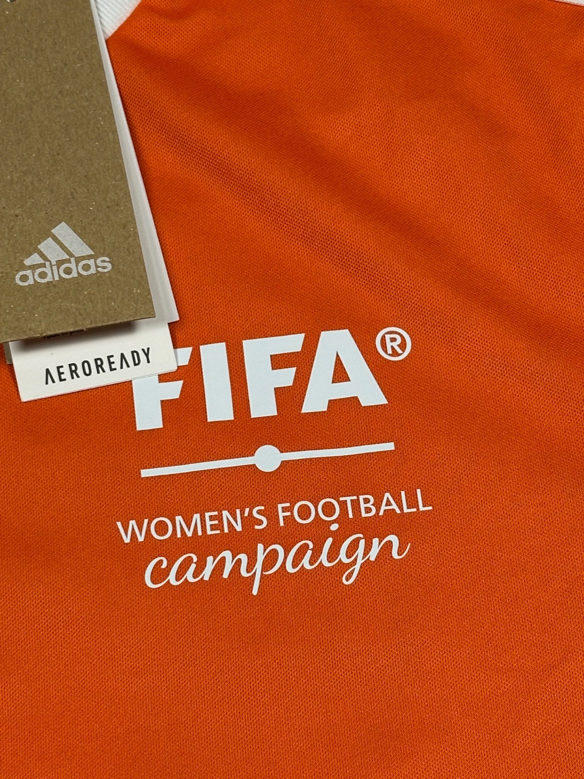Adidas Fifa Women's Football Orange Football T-Shirt | Child Girls 16 Years Top image 3