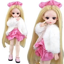Fashion 12" BJD Doll 1/6 Ball Jointed Girls SD Dolls DIY Toys Outfits Lifelike