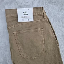 Flint and Tinder 365 Slim Fit Khaki Tan Chinos Pants Men's 32x30 Huckberry New