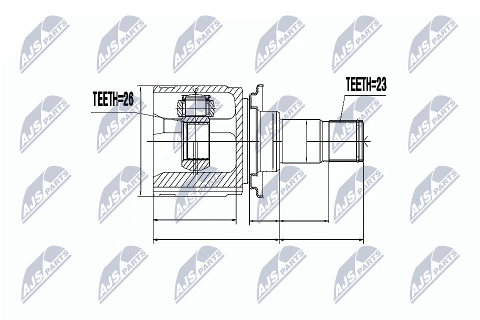 N.T.Y. NPW-MS-044.NTY Joint Kit, drive shaft for CITROËN,MITSUBISHI,PEUGEOT