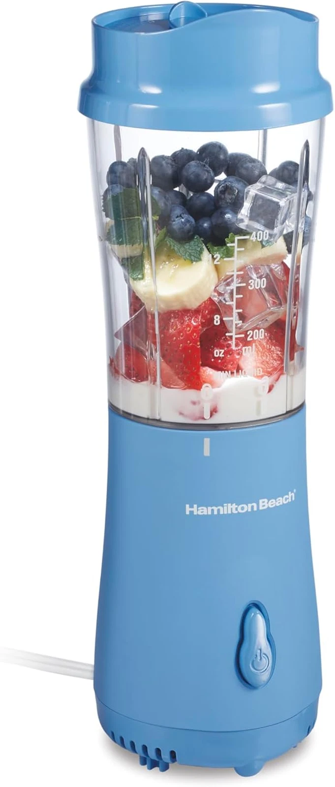 Portable Blender 14Oz BPA-Free Cup & Lid, Stainless Steel Blades, Blue 51172