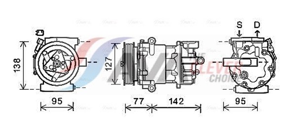 Kompressor Klimaanlage ** Clever Fit ** Ava Clever Choice FDAK469 12V FüR Ford-image