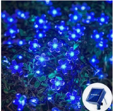 Solar Cherry Garden Blossom Flower Lights Garlands String Lights Solar Outdoor W