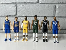 Super7 NBA Player Figure Lot of 6 Doncic, Curry, James, Giannis, Durant, Leonard