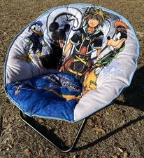 Idea Nuova Disney KINGDOM HEARTS Folding Saucer Chair Polyester - Good Cond.
